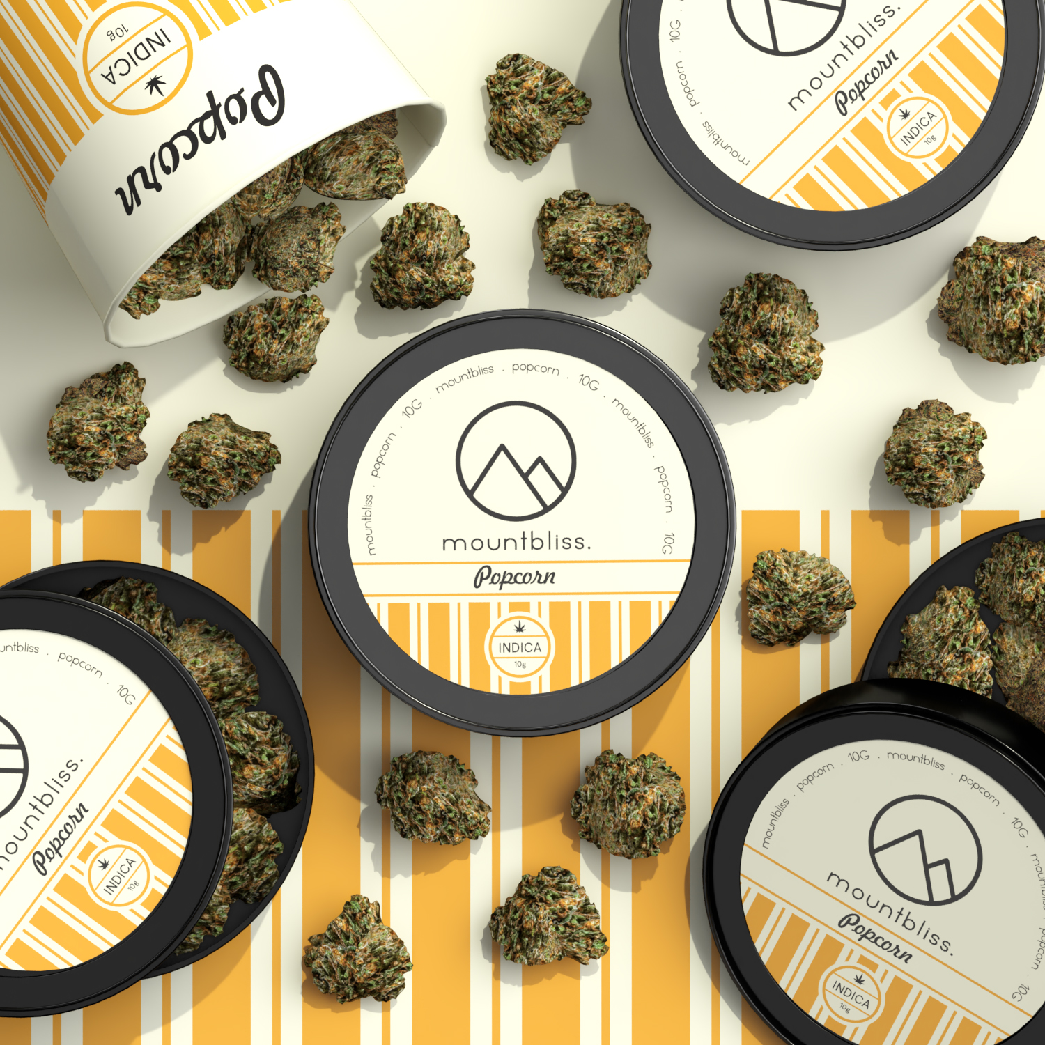 Indica Mix Popcorn 10G THC Flower