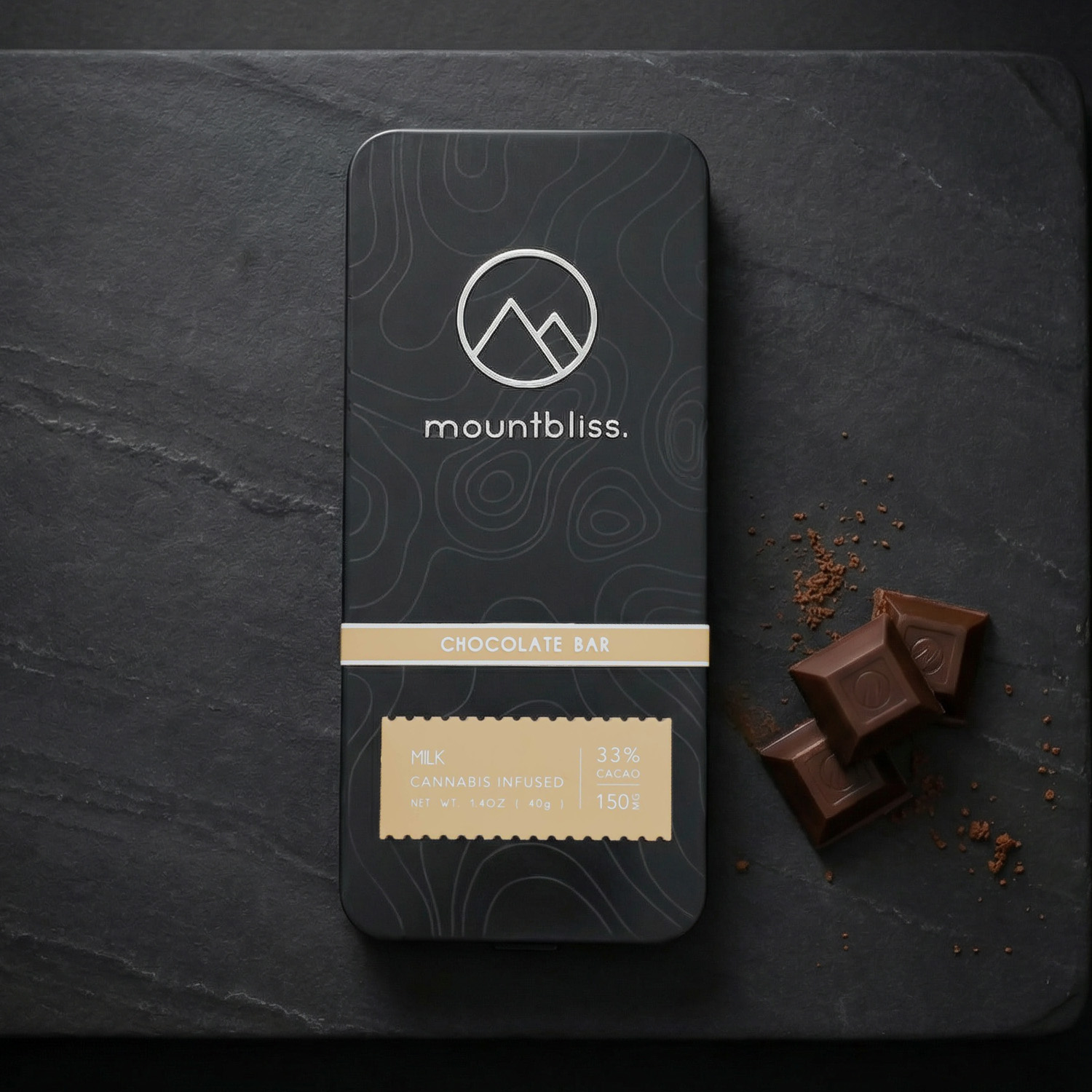 Milk Chocolate Bar – 150MG THC | 33% Cacao